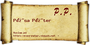 Pósa Péter névjegykártya